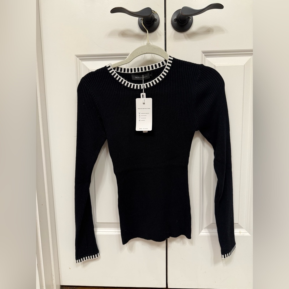 Black and White Women's Top